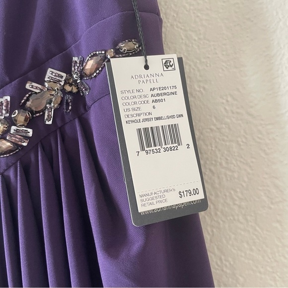 Adrianna Papell Keyhole Embellished Gown - Picture 5 of 6